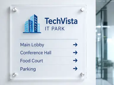 Custom Acrylic Sign Board with Studs